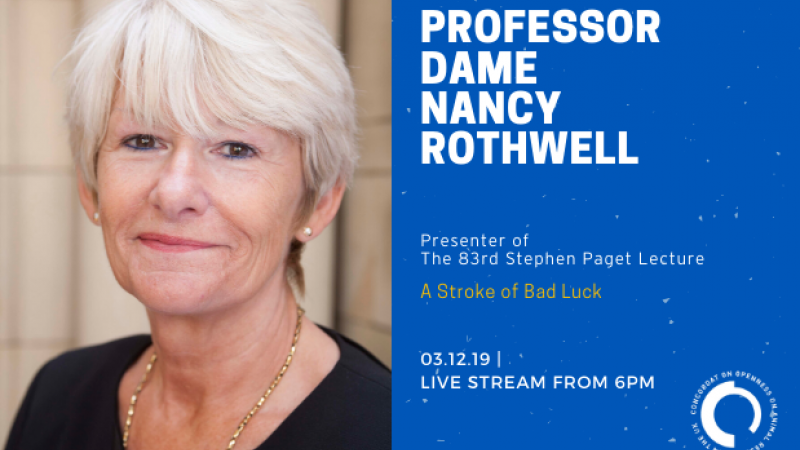 2019 Paget Lecture: Nancy Rothwell on stroke