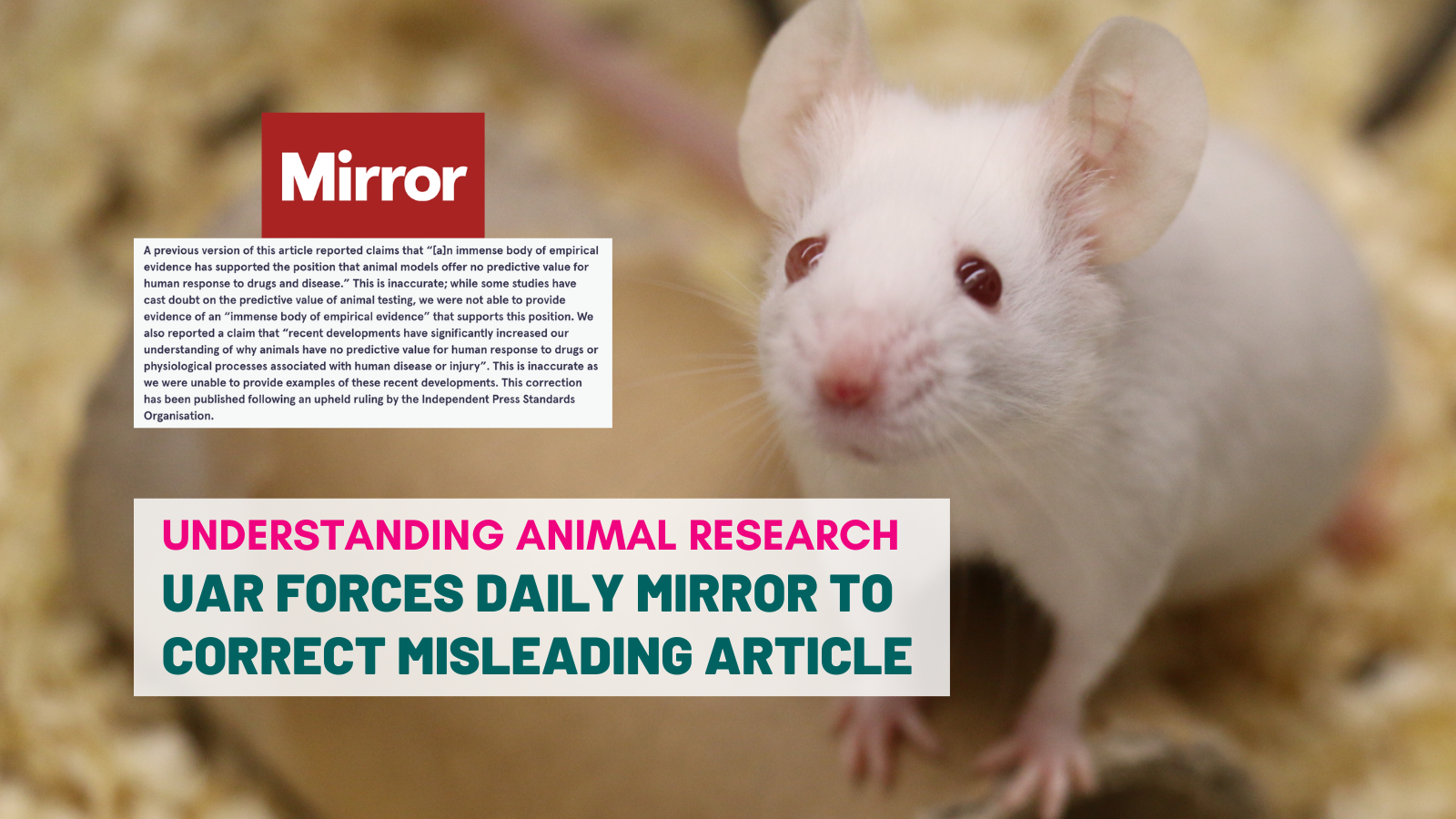 UAR forces Daily Mirror to correct misleading article