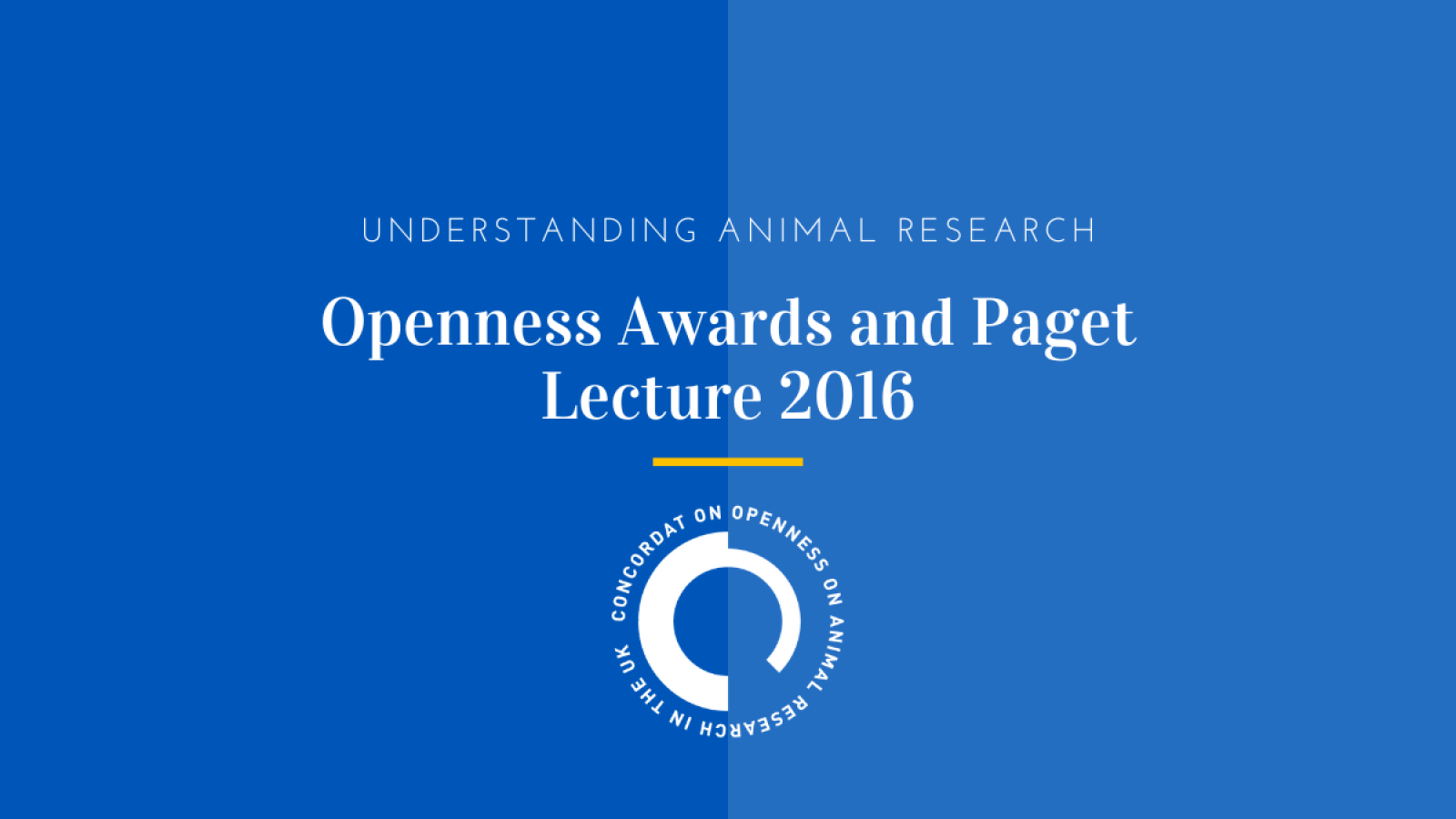 Openness Awards and Paget Lecture 2016