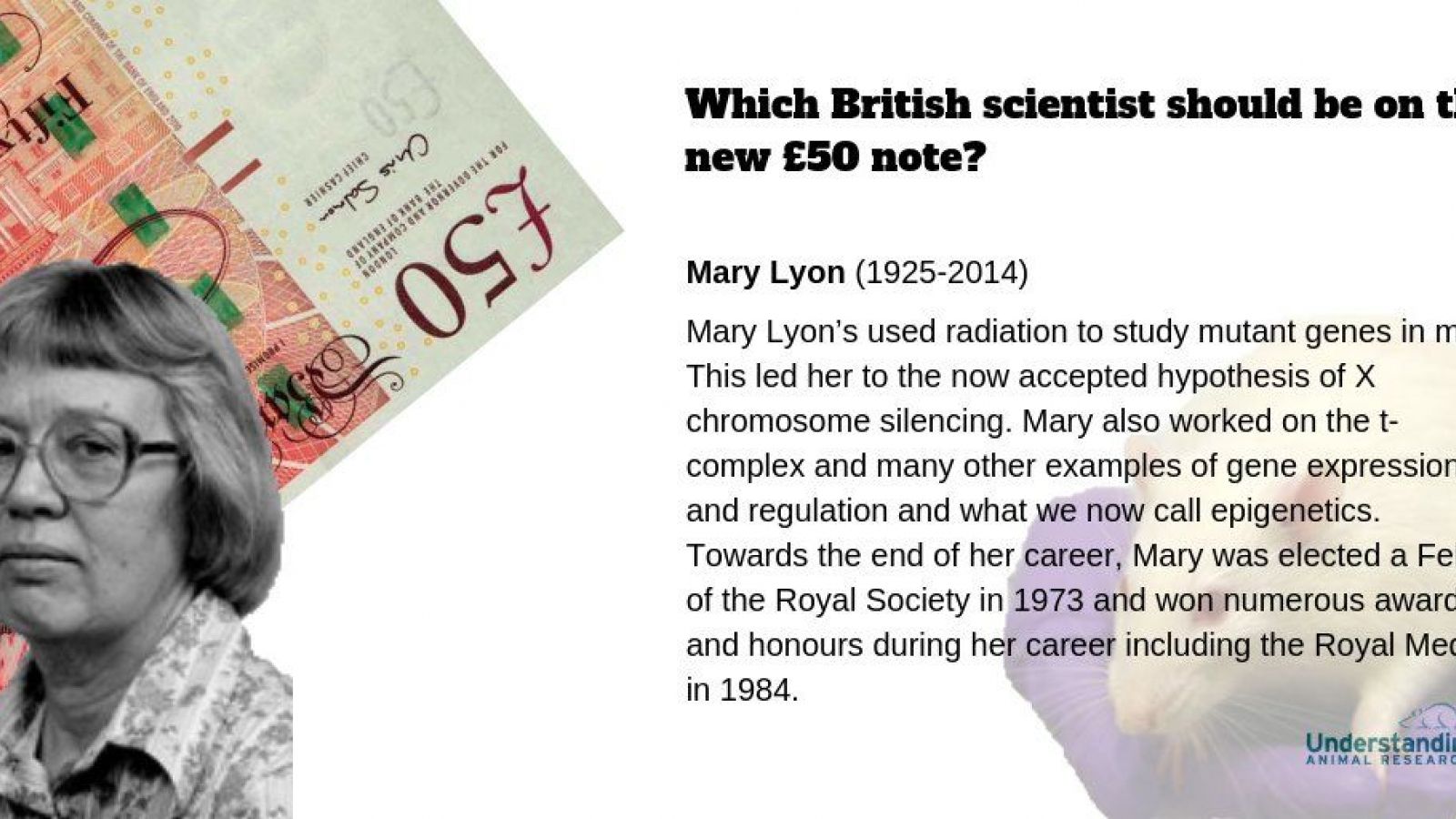 Vote animal research scientist for new £50 note