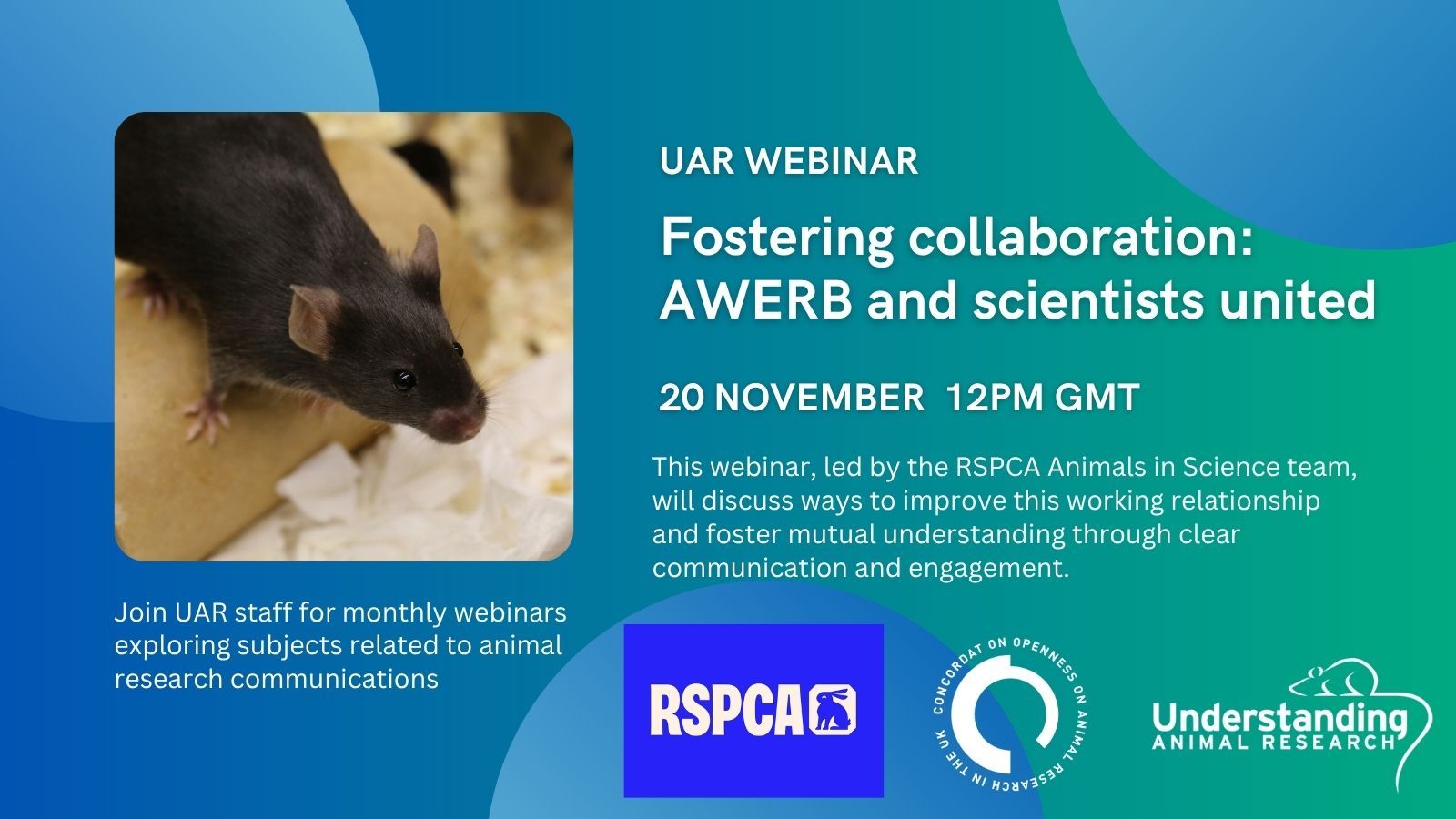 Fostering collaboration: AWERB and scientists united - UAR webinar