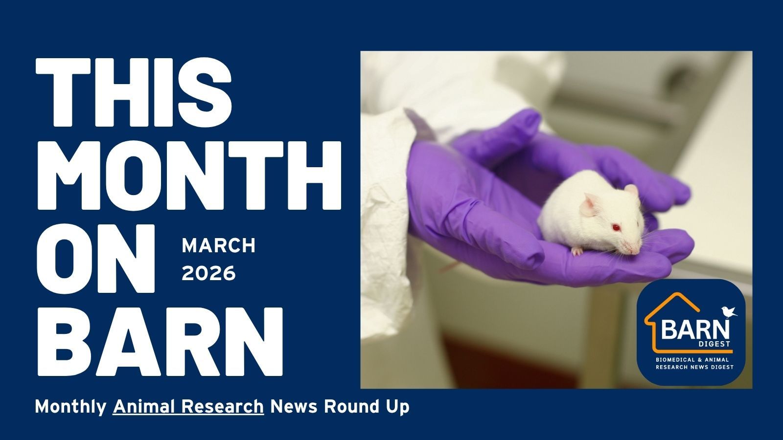 This month on BARN - animal research news from UAR members (March 2026)