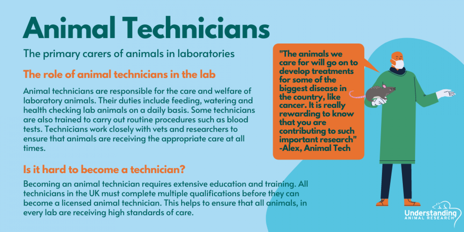 What do animal technicians do?