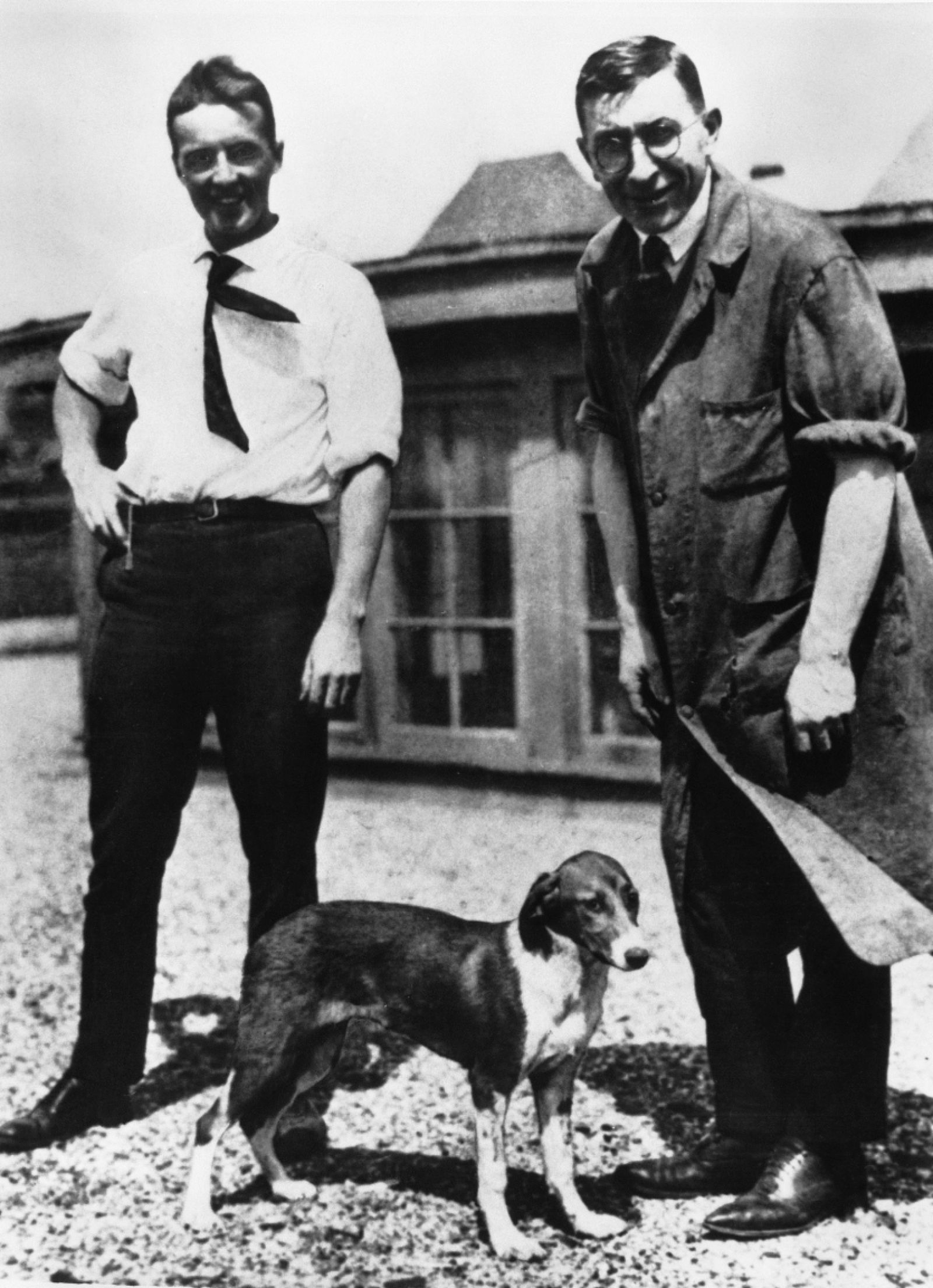 Banting and Best with first dog treated with insulin